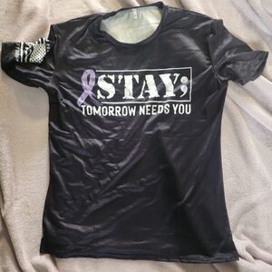 Black and Purple Graphic Women's Top